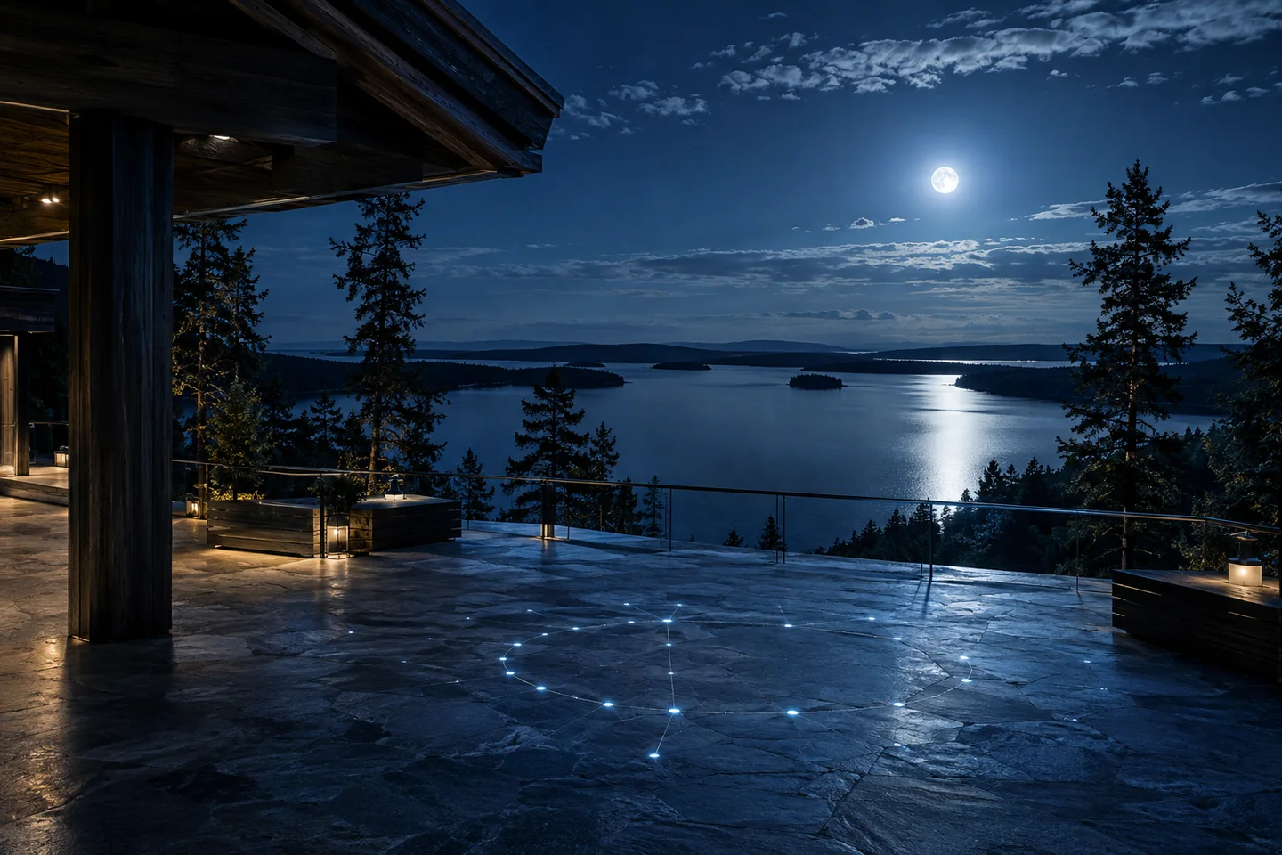 Moonlit Finnish terrace for Eurojackpot tulokset Veikkaus